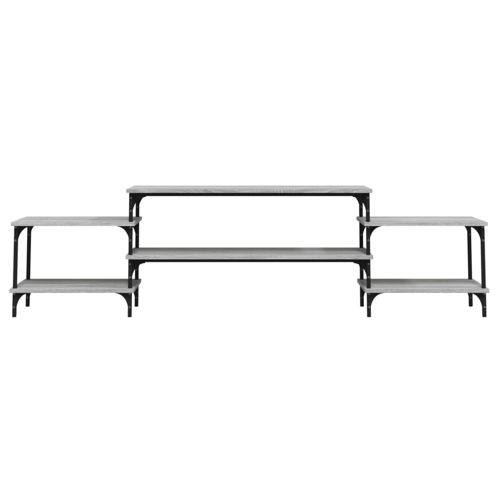 Mobile Porta TV Grigio Sonoma 197x35x52 cm in Legno Multistrato