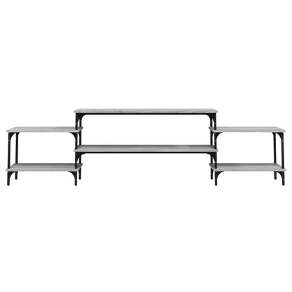 Mobile Porta TV Grigio Sonoma 197x35x52 cm in Legno Multistrato