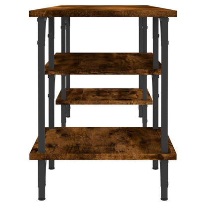 Mobile Porta TV Rovere Fumo 102x35x45,5 cm in Legno Multistrato