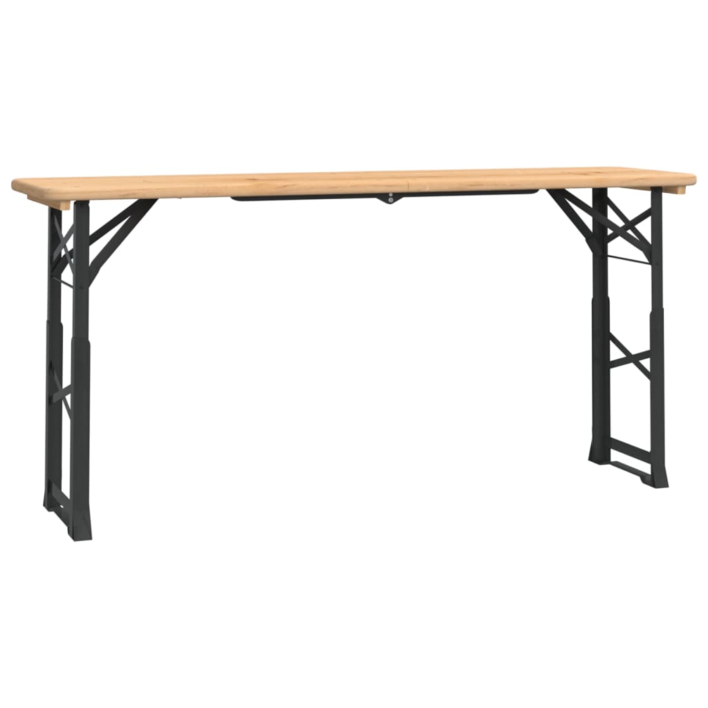 Tavolo Pieghevole Birreria 170x50x75/105cm Legno Massello Abete - homemem39