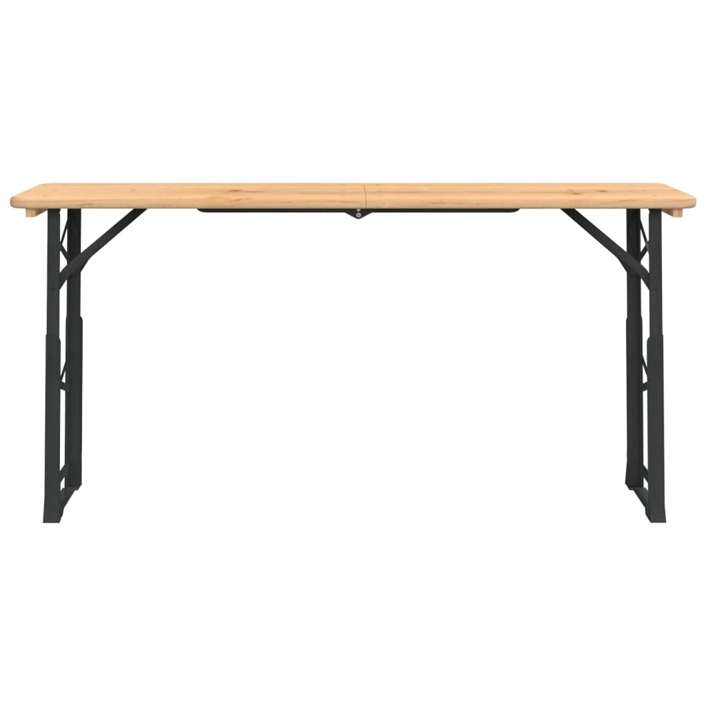 Tavolo Pieghevole Birreria 170x50x75/105cm Legno Massello Abete | homemem39