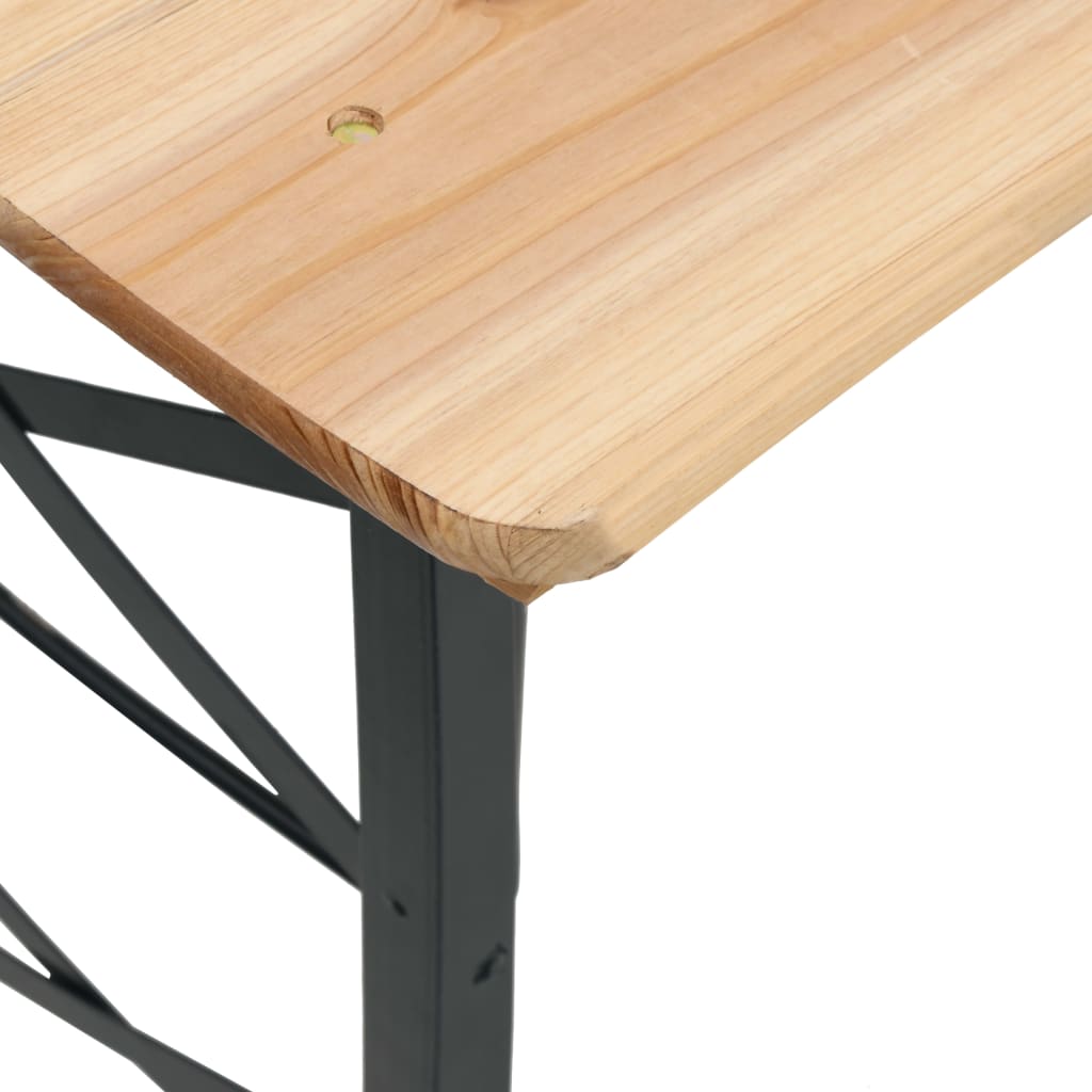 Tavolo Pieghevole Birreria 170x50x75/105cm Legno Massello Abete | homemem39