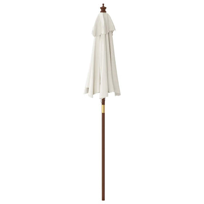 Ombrellone da Giardino con Palo in Legno Sabbia 196x231 cm | homemem39