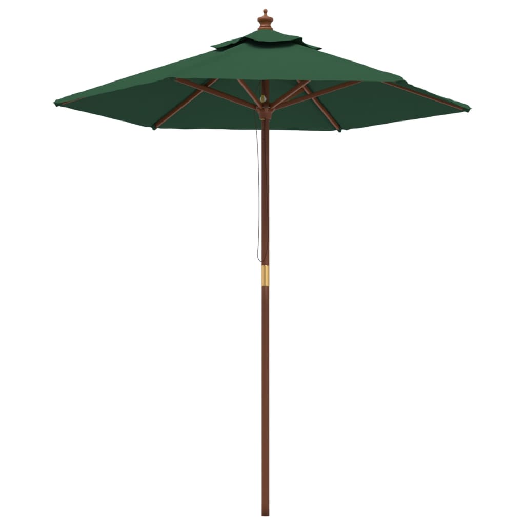 Ombrellone da Giardino con Palo in Legno Verde 196x231 cm | homemem39