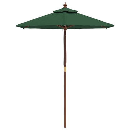 Ombrellone da Giardino con Palo in Legno Verde 196x231 cm | homemem39