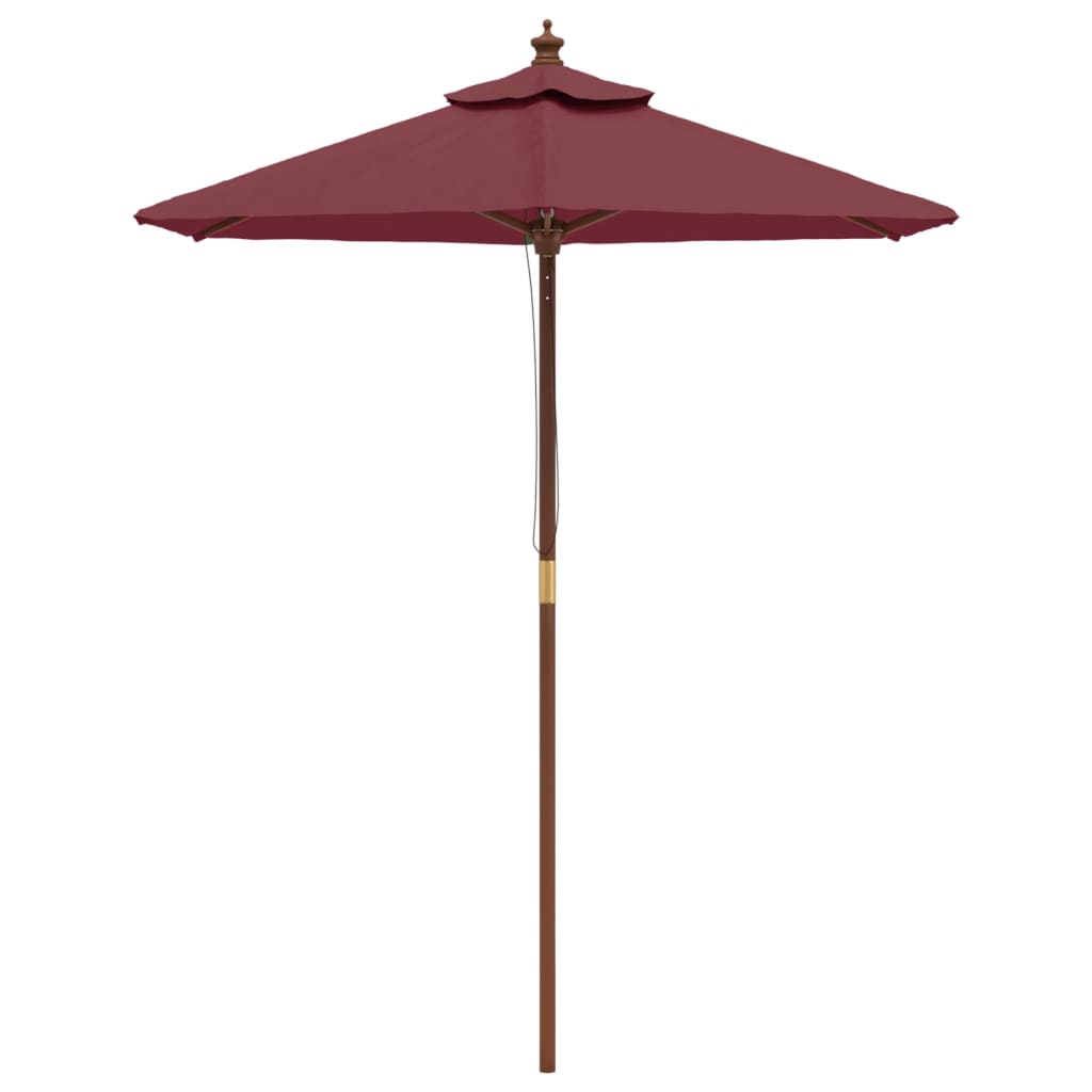Ombrellone da Giardino con Palo in Legno Bordeaux 196x231 cm | homemem39