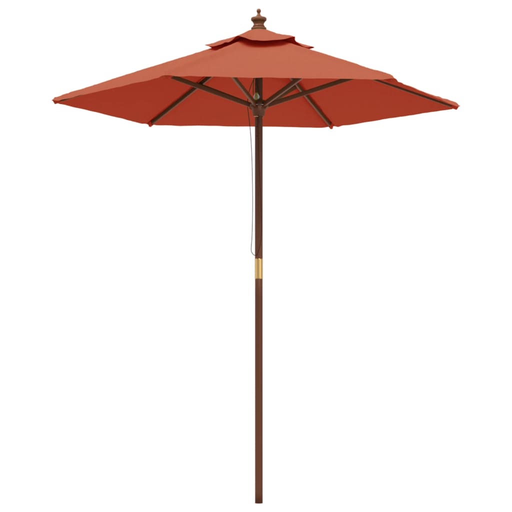 Ombrellone da Giardino con Palo in Legno Terracotta 196x231 cm | homemem39