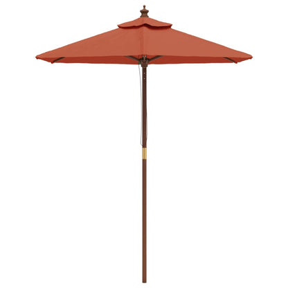 Ombrellone da Giardino con Palo in Legno Terracotta 196x231 cm | homemem39