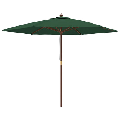 Ombrellone da Giardino con Palo in Legno Verde 299x240 cm | homemem39