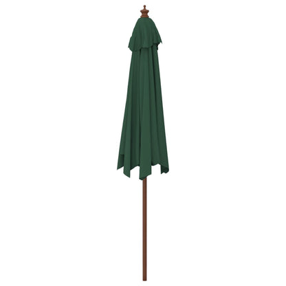 Ombrellone da Giardino con Palo in Legno Verde 299x240 cm - homemem39