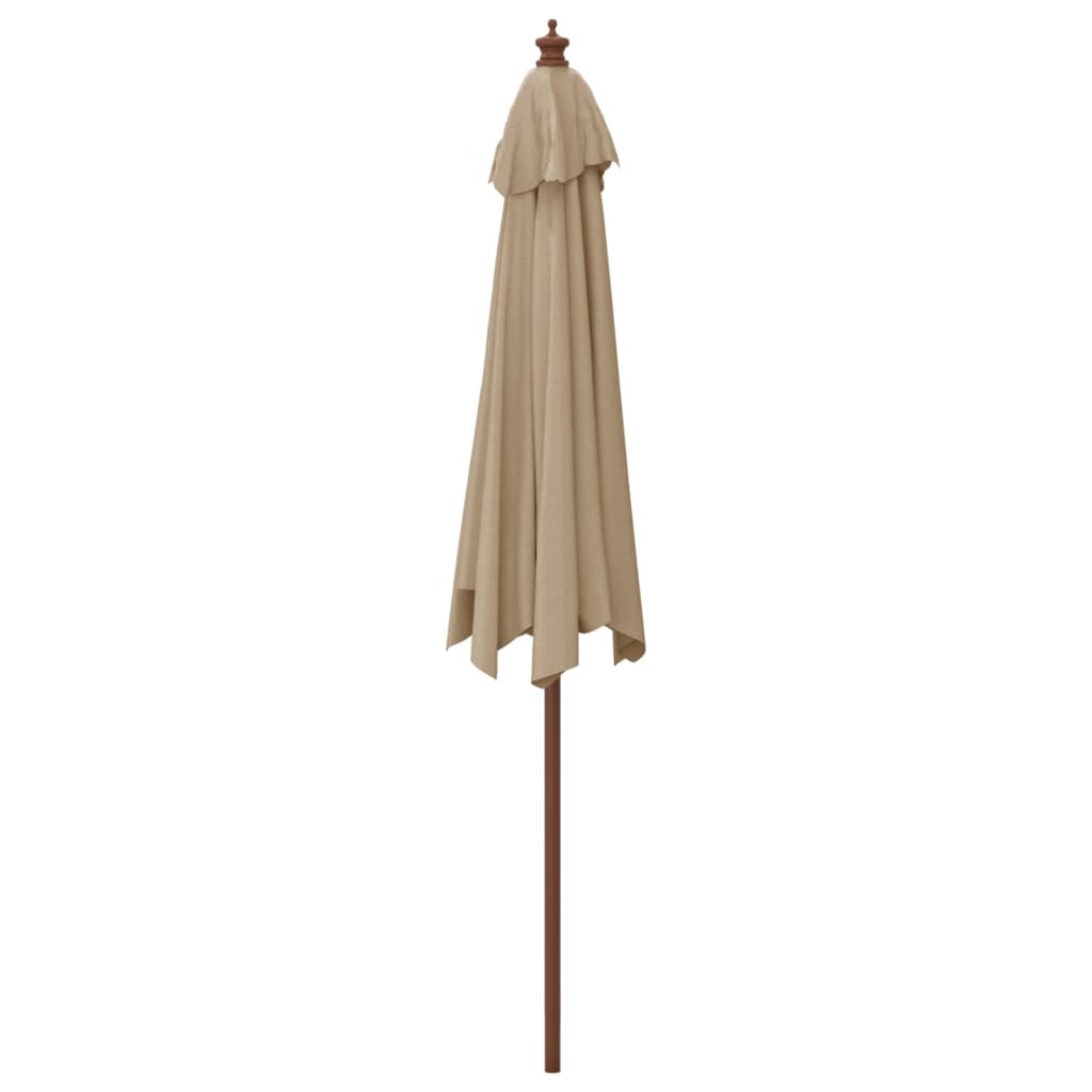 Ombrellone da Giardino con Palo in Legno Tortora 299x240 cm | homemem39