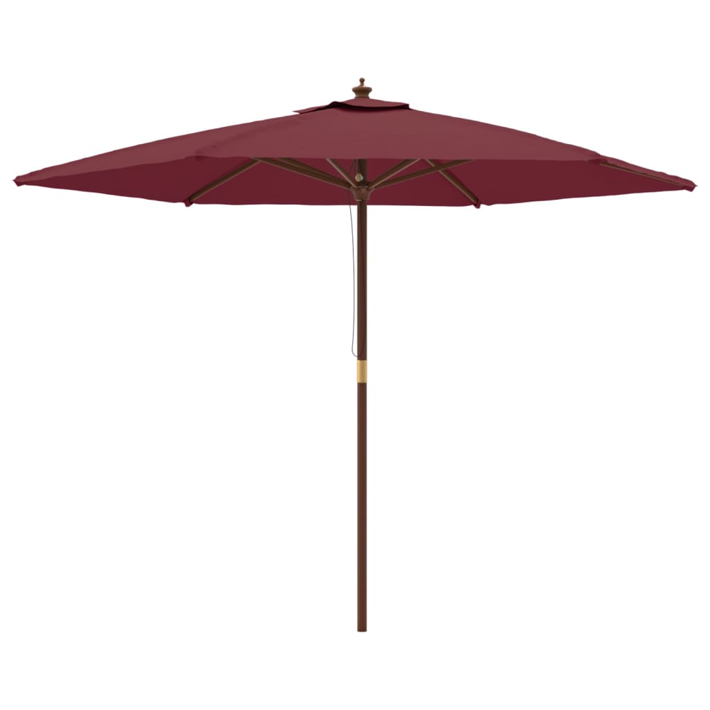 Ombrellone da Giardino con Palo in Legno Bordeaux 299x240 cm | homemem39