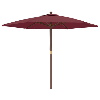 Ombrellone da Giardino con Palo in Legno Bordeaux 299x240 cm | homemem39