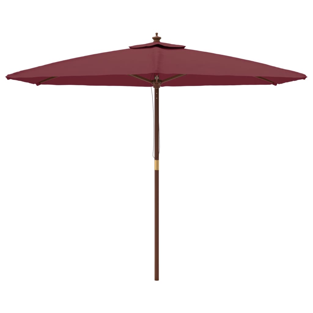 Ombrellone da Giardino con Palo in Legno Bordeaux 299x240 cm | homemem39