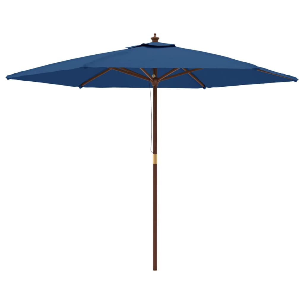 Ombrellone da Giardino con Palo in Legno Azzurro 299x240 cm | homemem39
