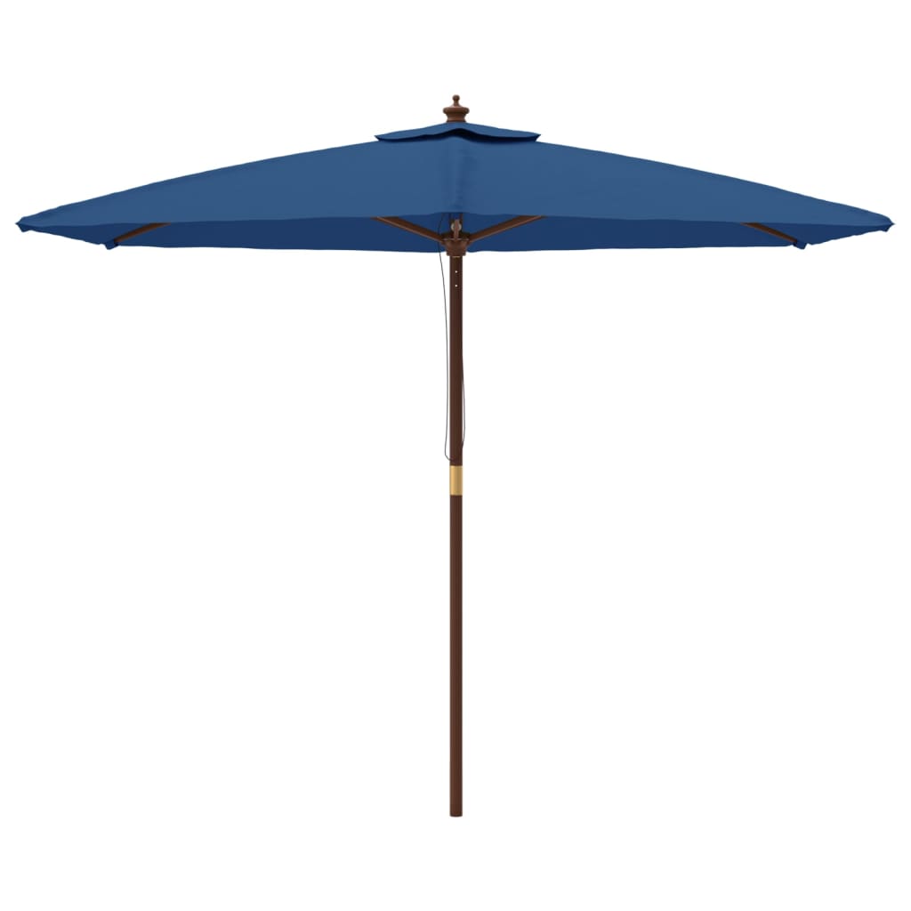 Ombrellone da Giardino con Palo in Legno Azzurro 299x240 cm | homemem39