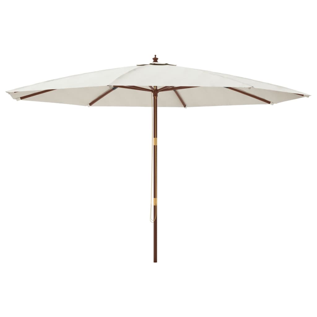 Ombrellone da Giardino con Palo in Legno Sabbia 400x273 cm | homemem39