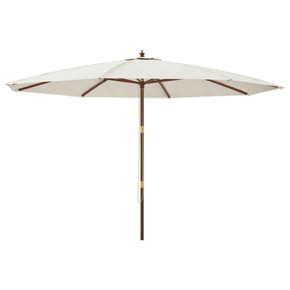 Ombrellone da Giardino con Palo in Legno Sabbia 400x273 cm | homemem39
