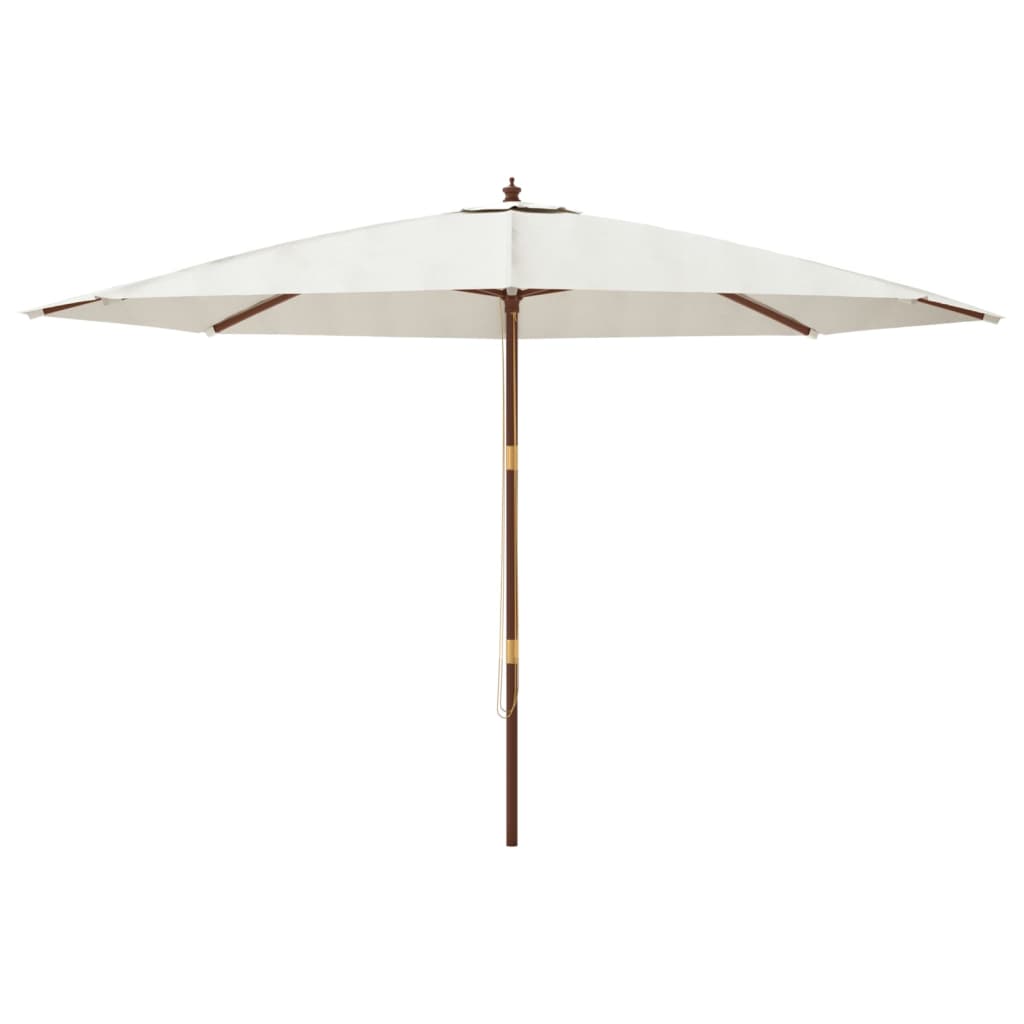 Ombrellone da Giardino con Palo in Legno Sabbia 400x273 cm | homemem39