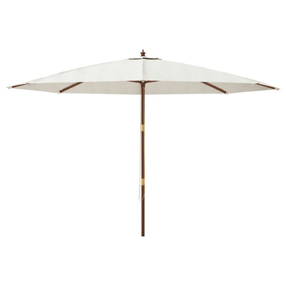 Ombrellone da Giardino con Palo in Legno Sabbia 400x273 cm | homemem39