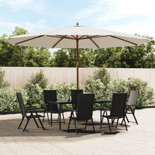 Ombrellone da Giardino con Palo in Legno Sabbia 400x273 cm | homemem39