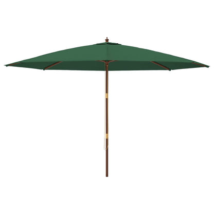 Ombrellone da Giardino con Palo in Legno Verde 400x273 cm | homemem39