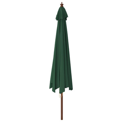 Ombrellone da Giardino con Palo in Legno Verde 400x273 cm | homemem39
