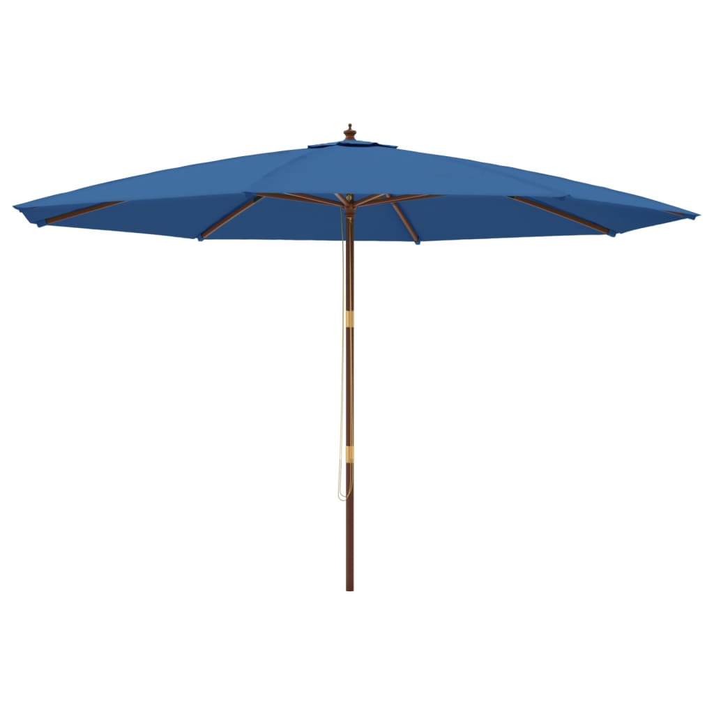 Ombrellone da Giardino con Palo in Legno Azzurro 400x273 cm | homemem39