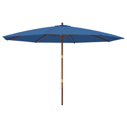 Ombrellone da Giardino con Palo in Legno Azzurro 400x273 cm | homemem39