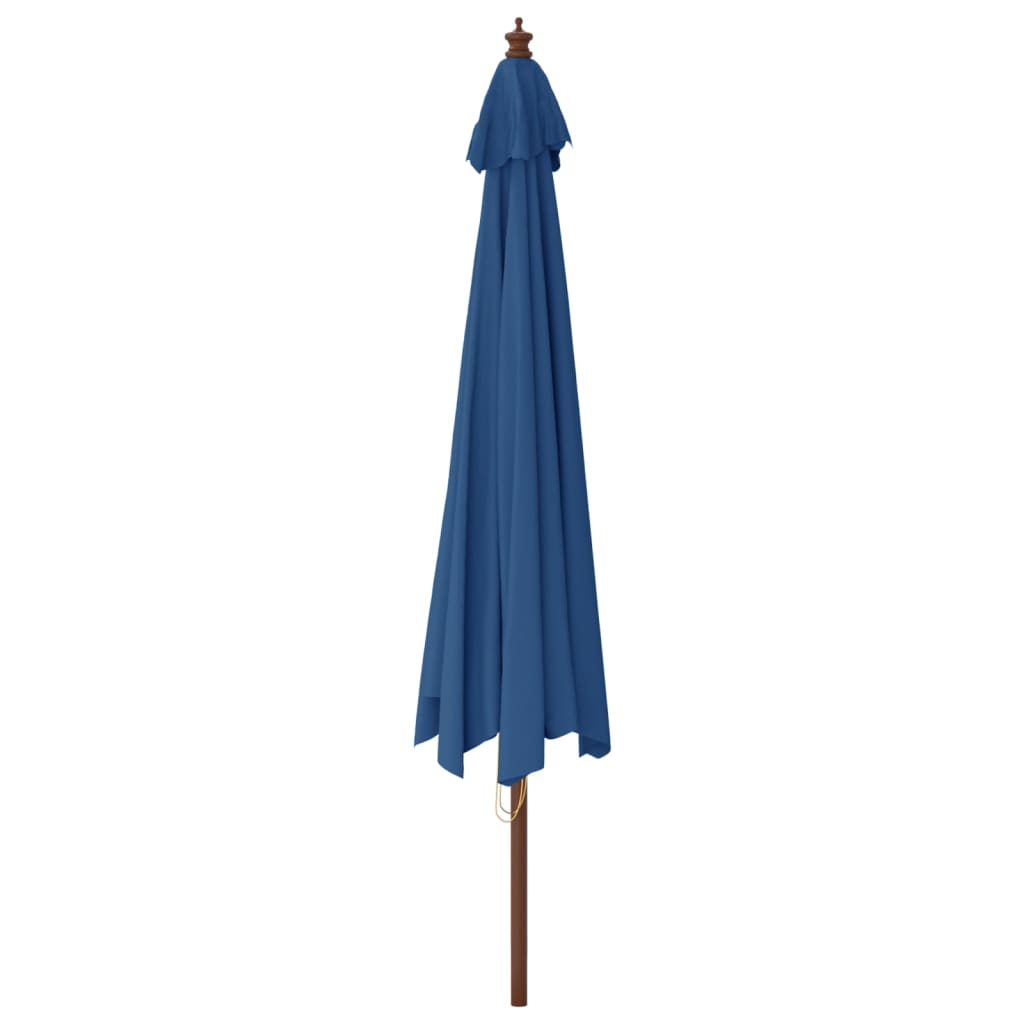 Ombrellone da Giardino con Palo in Legno Azzurro 400x273 cm | homemem39