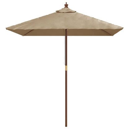 Ombrellone da Giardino con Palo in Legno Tortora 198x198x231 cm | homemem39