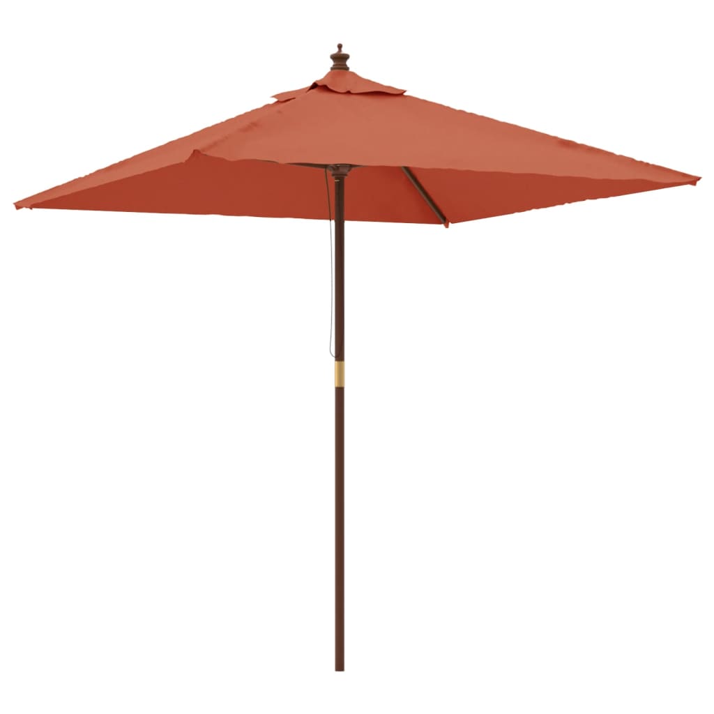 Ombrellone Giardino con Palo in Legno Terracotta 198x198x231 cm | homemem39