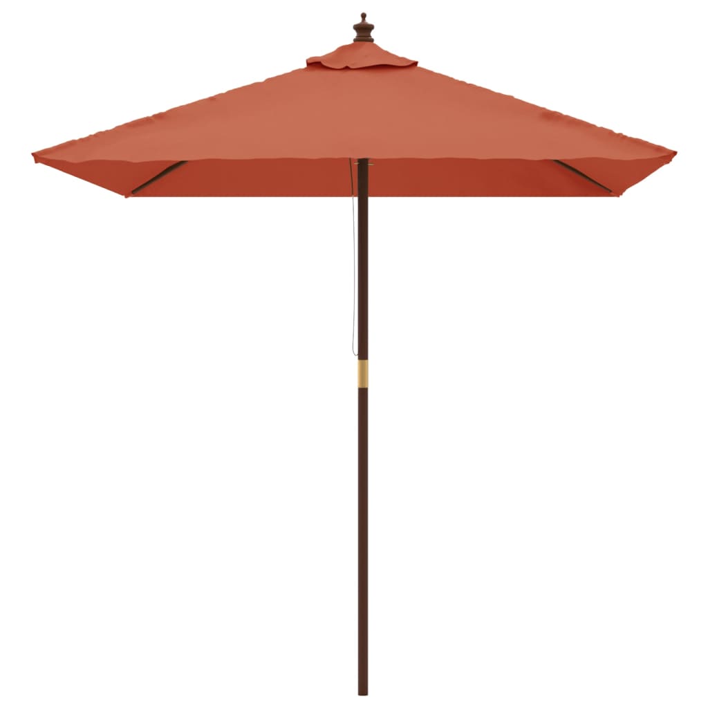 Ombrellone Giardino con Palo in Legno Terracotta 198x198x231 cm | homemem39