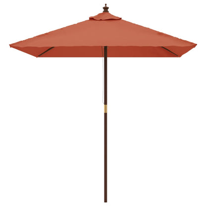 Ombrellone Giardino con Palo in Legno Terracotta 198x198x231 cm | homemem39