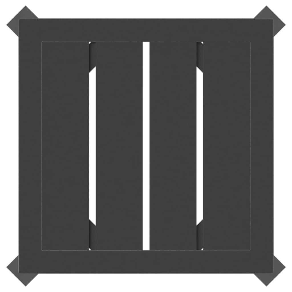 Tavolo da Giardino Antracite 34x34x38 cm Acciaio - homemem39