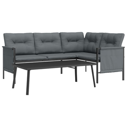 Set Salotto da Giardino 2 pz in Acciaio Antracite | homemem39