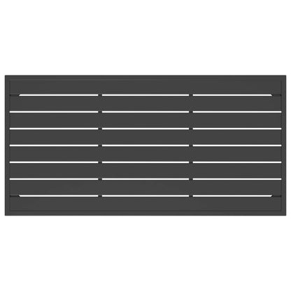 Tavolino da Giardino Antracite 110x55x35 cm Acciaio - homemem39