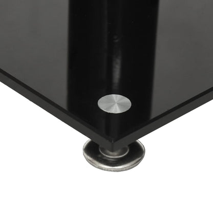 Pedane Casse 2pz Nero Argento Vetro Temperato Design 1 Pilastro - homemem39