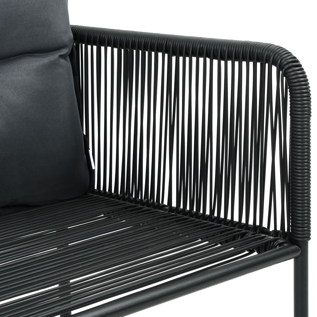 Set da Pranzo da Giardino 5 pz Nero | homemem39