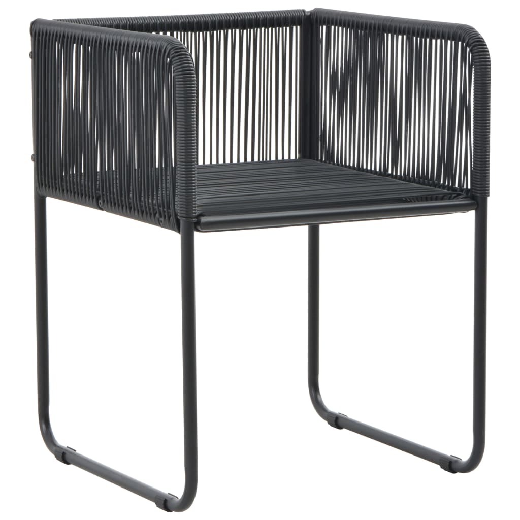 Set da Pranzo da Giardino 7 pz Nero | homemem39