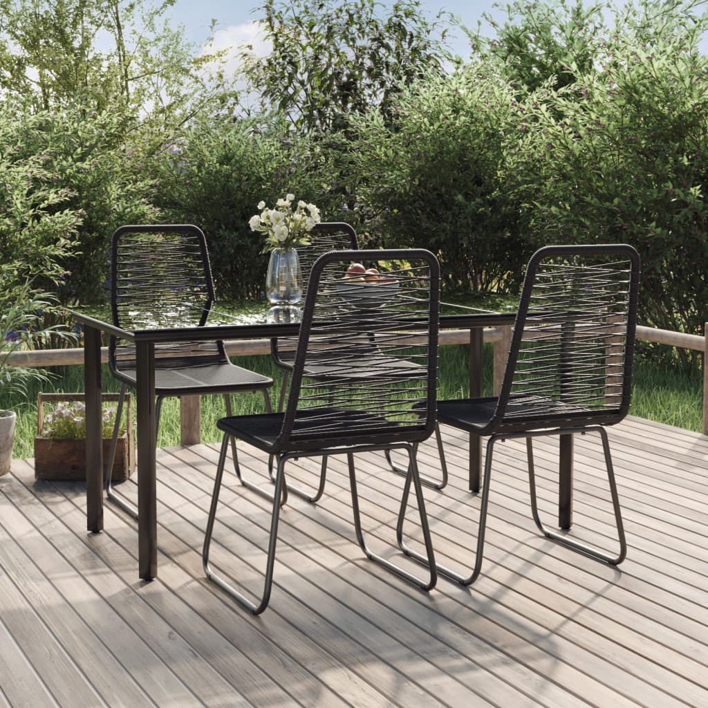 Set da Pranzo da Giardino 5 pz Nero | homemem39