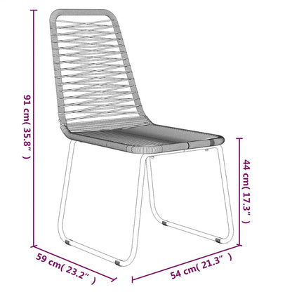 Set da Pranzo da Giardino 5 pz Nero | homemem39
