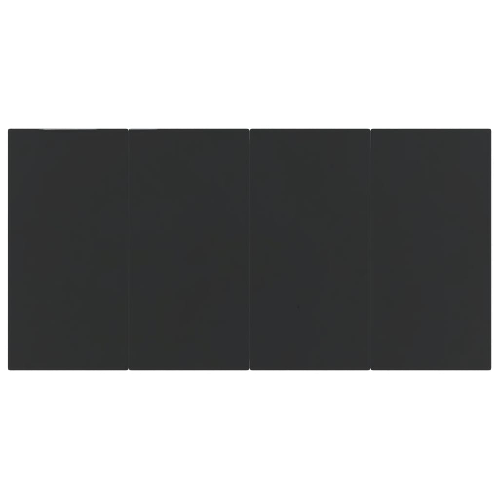 Set da Pranzo da Giardino 7 pz Nero Corda di Cotone e Acciaio - homemem39