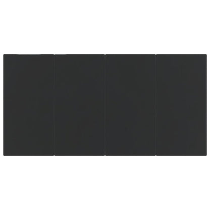 Set da Pranzo da Giardino 7 pz Nero Corda di Cotone e Acciaio - homemem39