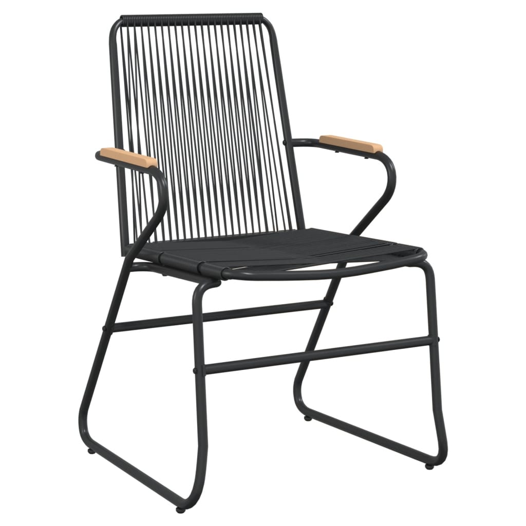 Set da Pranzo da Giardino 7 pz Nero in Rattan PVC - homemem39
