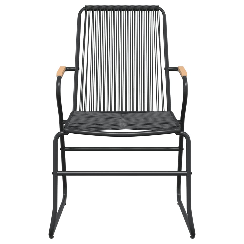 Set da Pranzo da Giardino 7 pz Nero in Rattan PVC | homemem39
