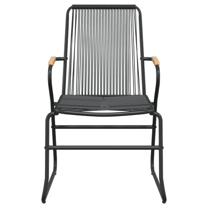 Set da Pranzo da Giardino 7 pz Nero in Rattan PVC | homemem39