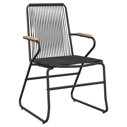 Set da Pranzo da Giardino 7 pz Nero in Rattan PVC | homemem39