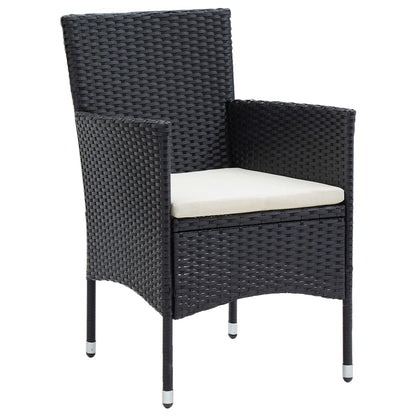 Set da Pranzo da Giardino 5 pz con Cuscini Nero | homemem39