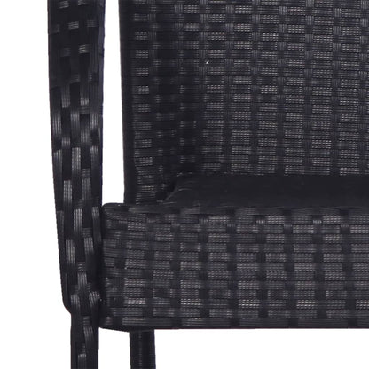 Set da Pranzo da Giardino 7 pz Nero in Polyrattan | homemem39